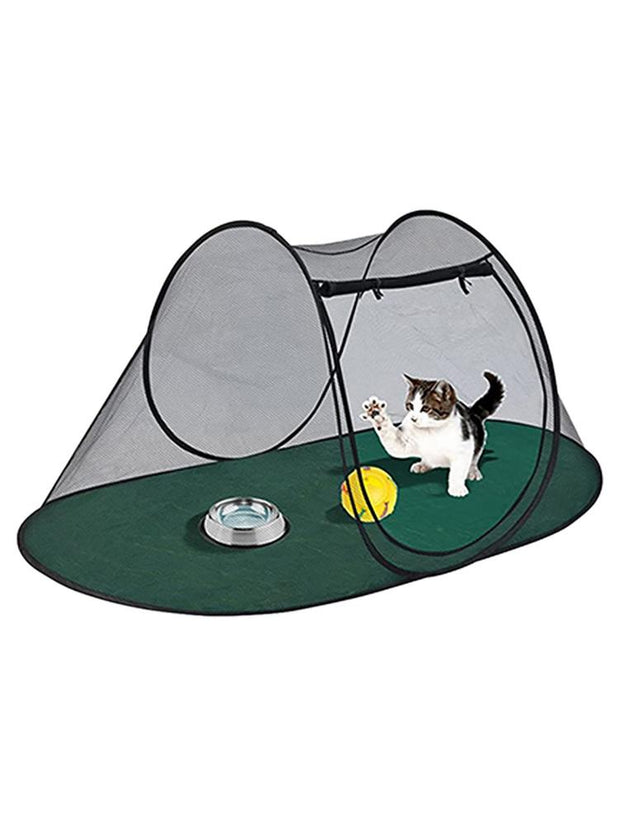 Pet Soft Dog Cat Outdoor Enclosure Portable Cage Play Net Folding Tent For Cats Pet Puppy Net Tents Dog House Dog Cage