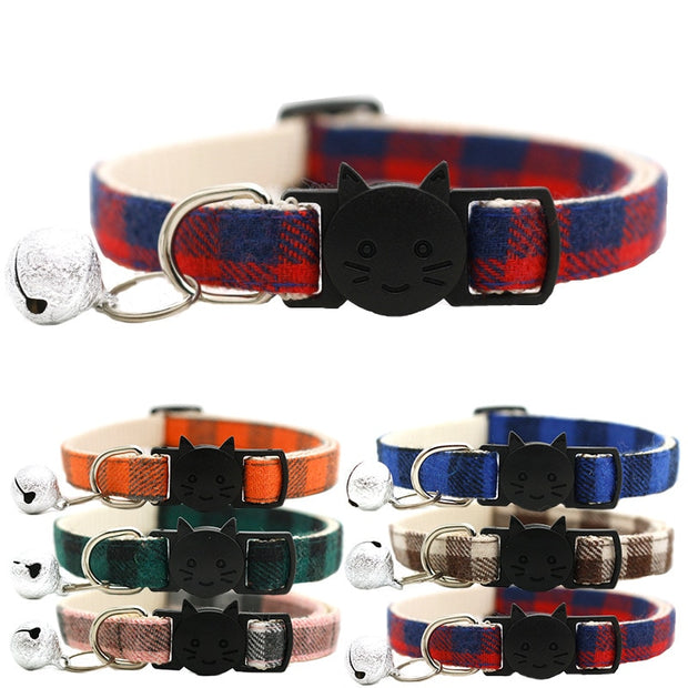 Pet Cat Collar Buckles With Bell, Cat Safety Collar with Bell, Adjustable Cat Collar Buckle With Bell - Preppypetslife
