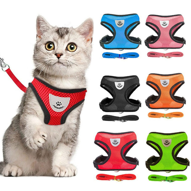 Hamster Guinea Pig Mesh Chest Strap Harness Leash Set Small Dog Cat Rabbit Animals Accessories Fashionable Explosion-proof Leash