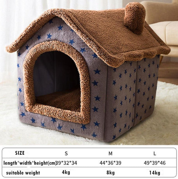 Foldable Deep Sleep Pet House, Foldable Dog House Kennel, Dog House Indoor - Preppypetslife