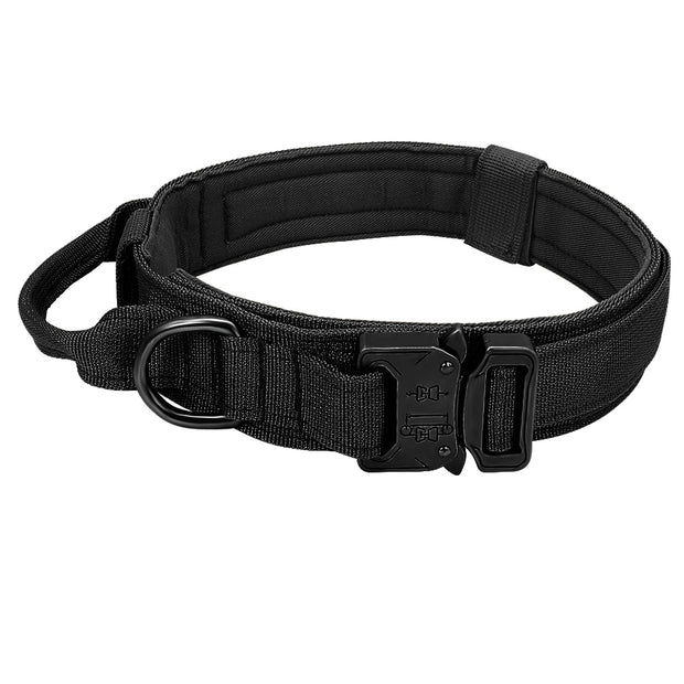 Military Tactical Dog Collar, Tactical Dog Collar, Military Dog Collar, Heavy Duty Metal Buckle With Handle - Preppypetslife