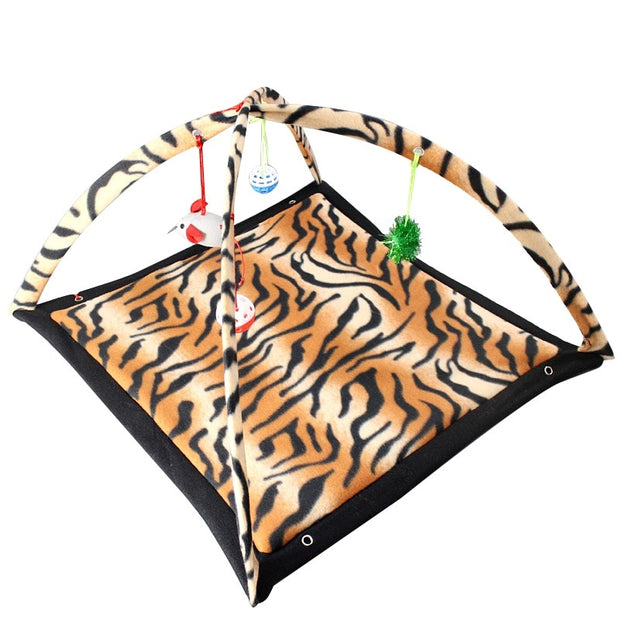 Portable Pet Cat Toys Funny Cat Tent Toys Mobile Activity Pets Play Bed Toys Cat Play Mat Blanket House Detachable Kitten Tents