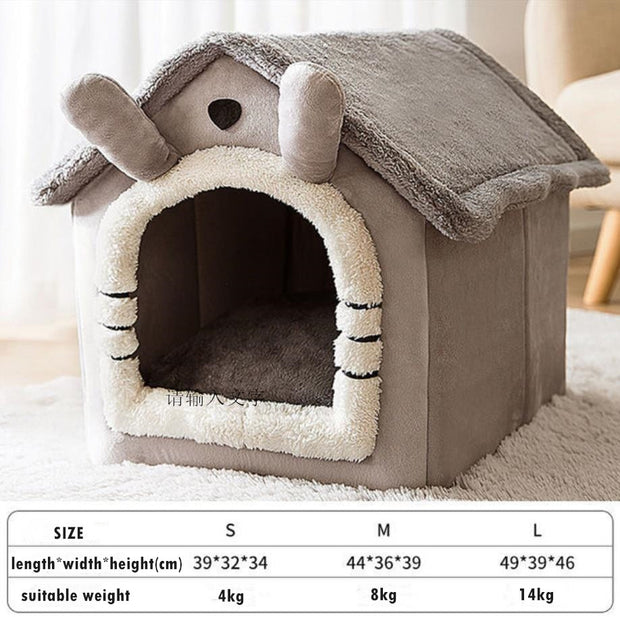 Foldable Deep Sleep Pet House, Foldable Dog House Kennel, Dog House Indoor - Preppypetslife