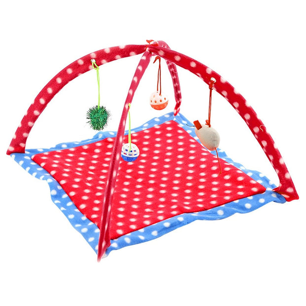 Portable Pet Cat Toys Funny Cat Tent Toys Mobile Activity Pets Play Bed Toys Cat Play Mat Blanket House Detachable Kitten Tents