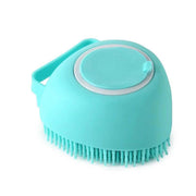 Pet Bath Massage Soupy Brush, Pet Grooming Bath Massage Brush with Soap and Shampoo Dispenser, Soft Silicone Bristle for Long Short Haired Dogs Shower - Preppypetslife