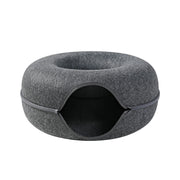 Donut Cat Bed Pet Cat Tunnel Interactive Game Toy Cat Bed Dual-use Indoor Toy Kitten Sports Equipment Cat Training Toy Cat House