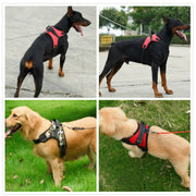Nylon Heavy Duty Pet Harness, No Pull Breathable Padded Dog Leash, Dog Safety Harness - Preppypetslife