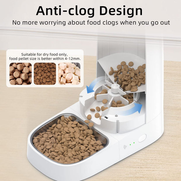 Automatic Cat Feeder Pet Smart WiFi Cat Food Kibble Dispenser Remote Control Auto Feeder For Cat Dog Dry Food Accessories